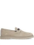 Brunello Cucinelli suede shiny monili loafers - Neutrals