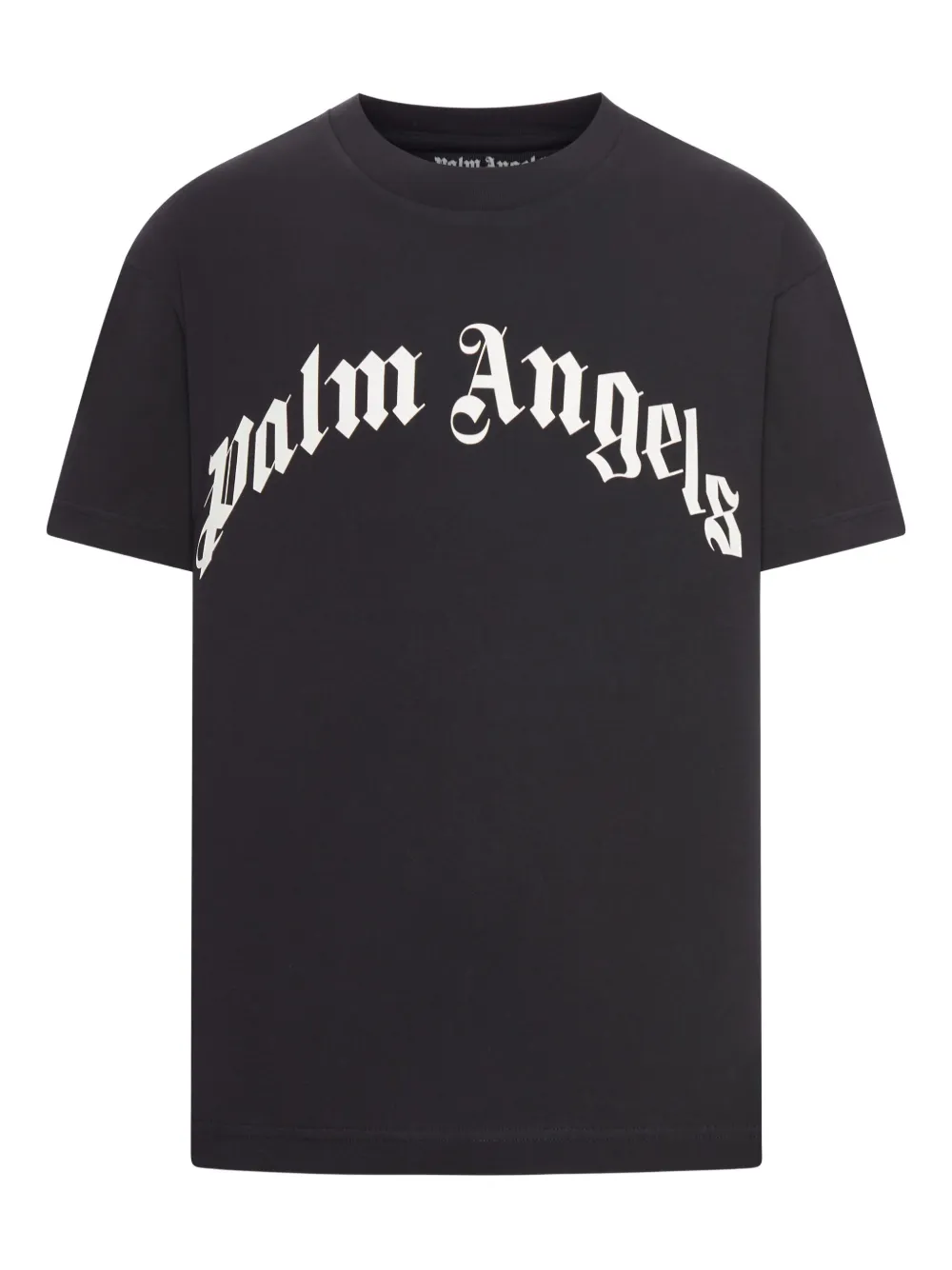 Palm Angels Curved Logo T-shirt Zwart