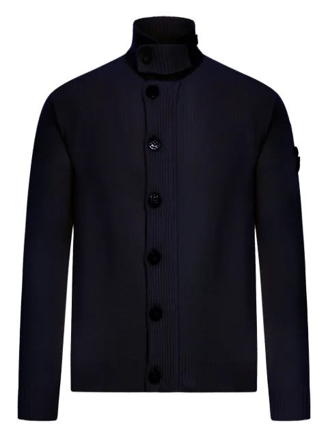 Stone Island high-neck wool cardigan