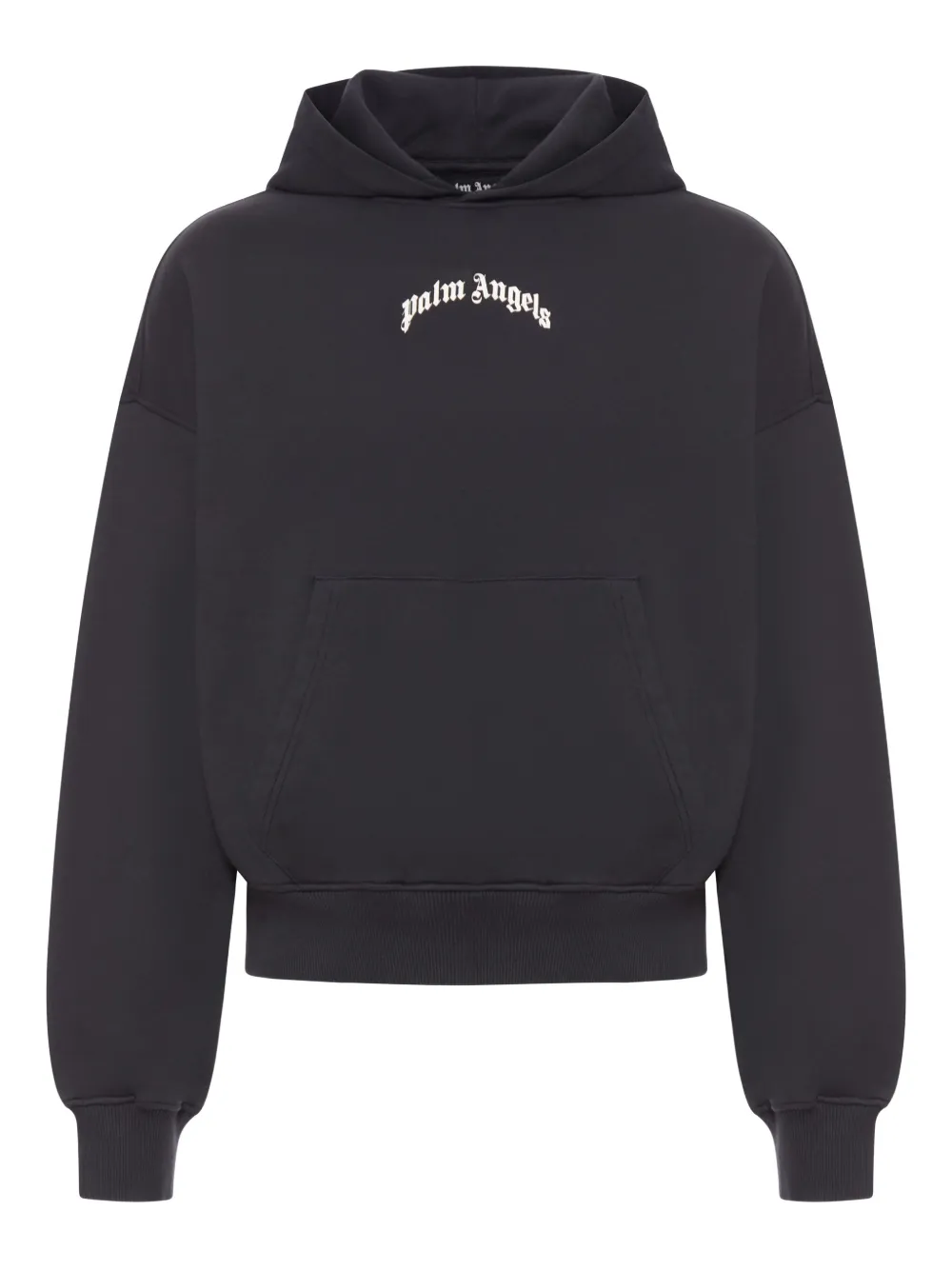 Palm Angels Curved Logo hoodied Zwart