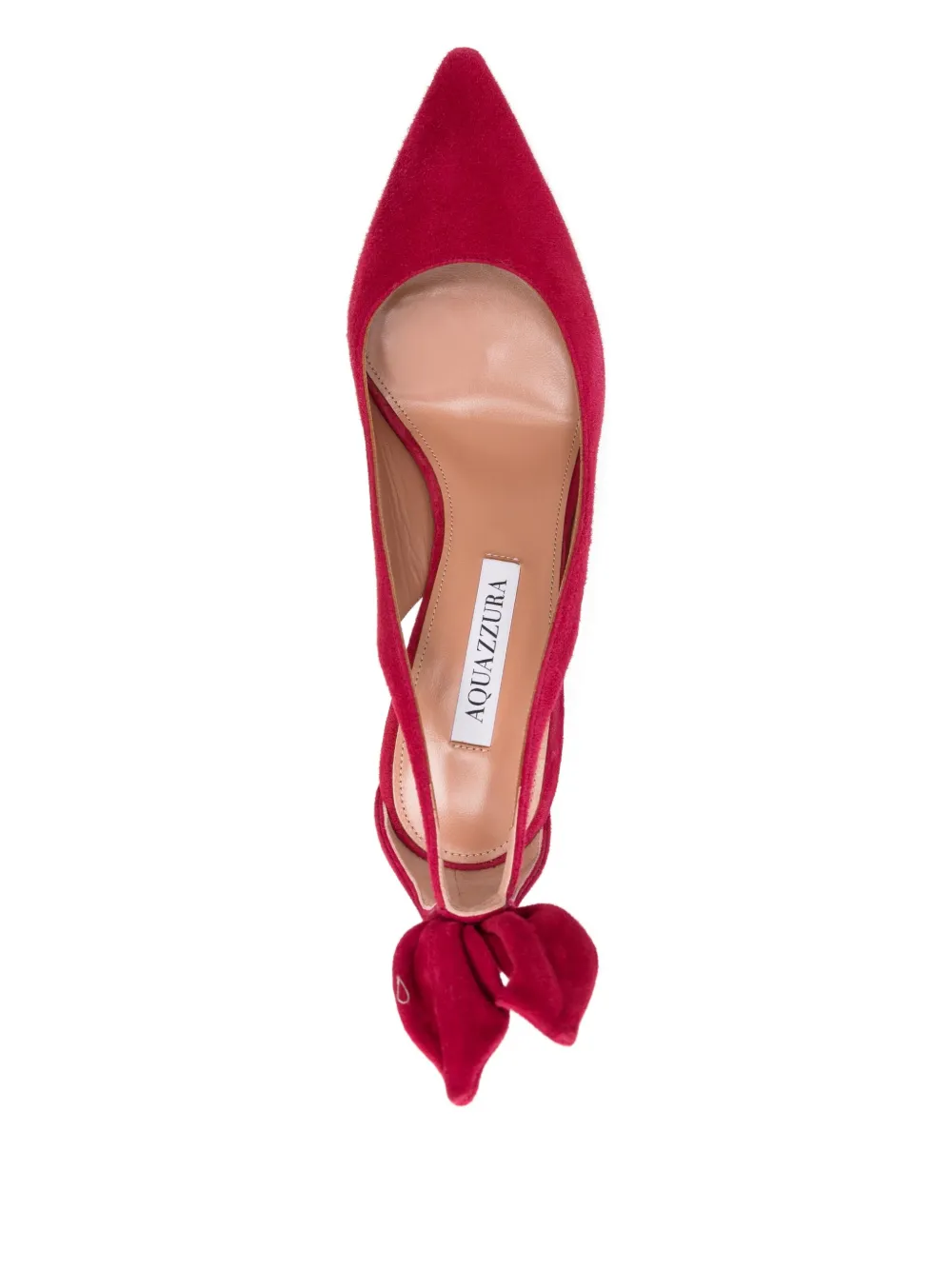 Aquazzura 80mm bow-detail cut-out pumps Pink