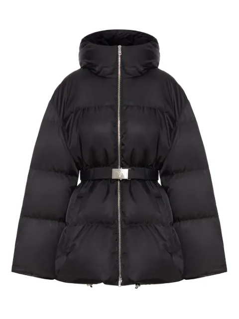 Prada hooded belted puffer jacket