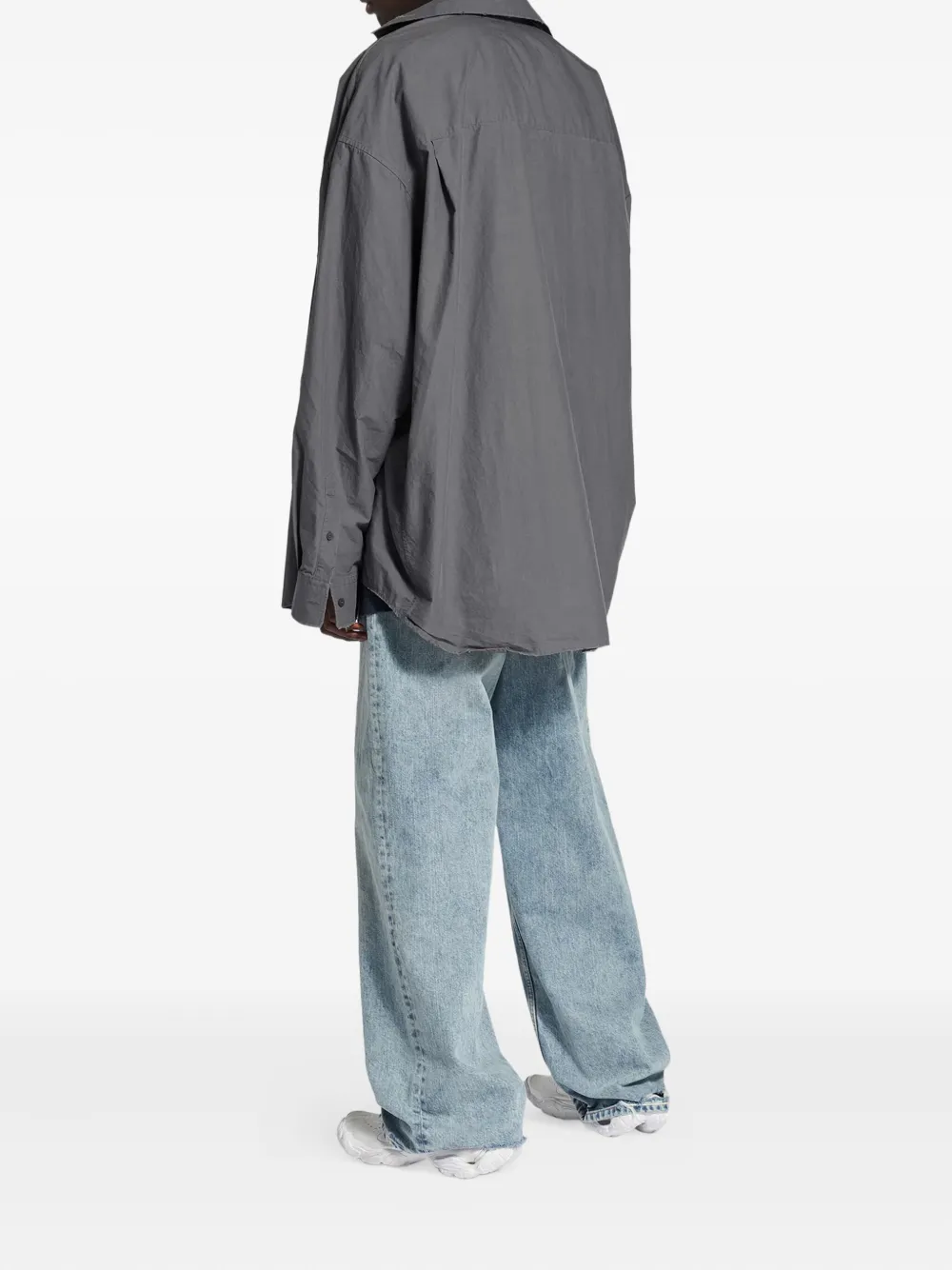 Balenciaga x Automobili Lamborghini layered poplin shirt Grijs