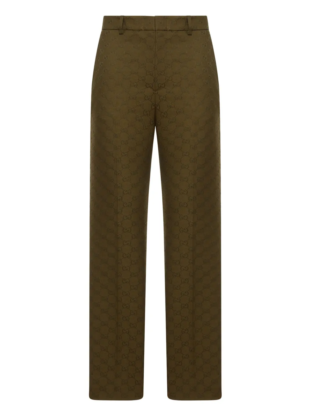 Gucci monogram-pattern trousers Groen