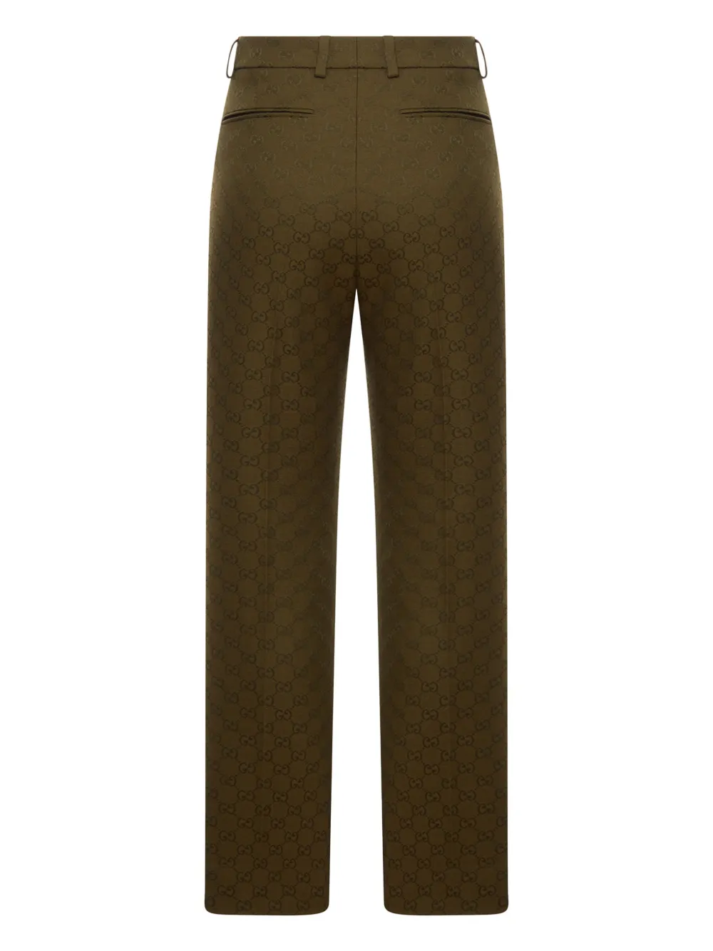 Gucci monogram-pattern trousers Groen