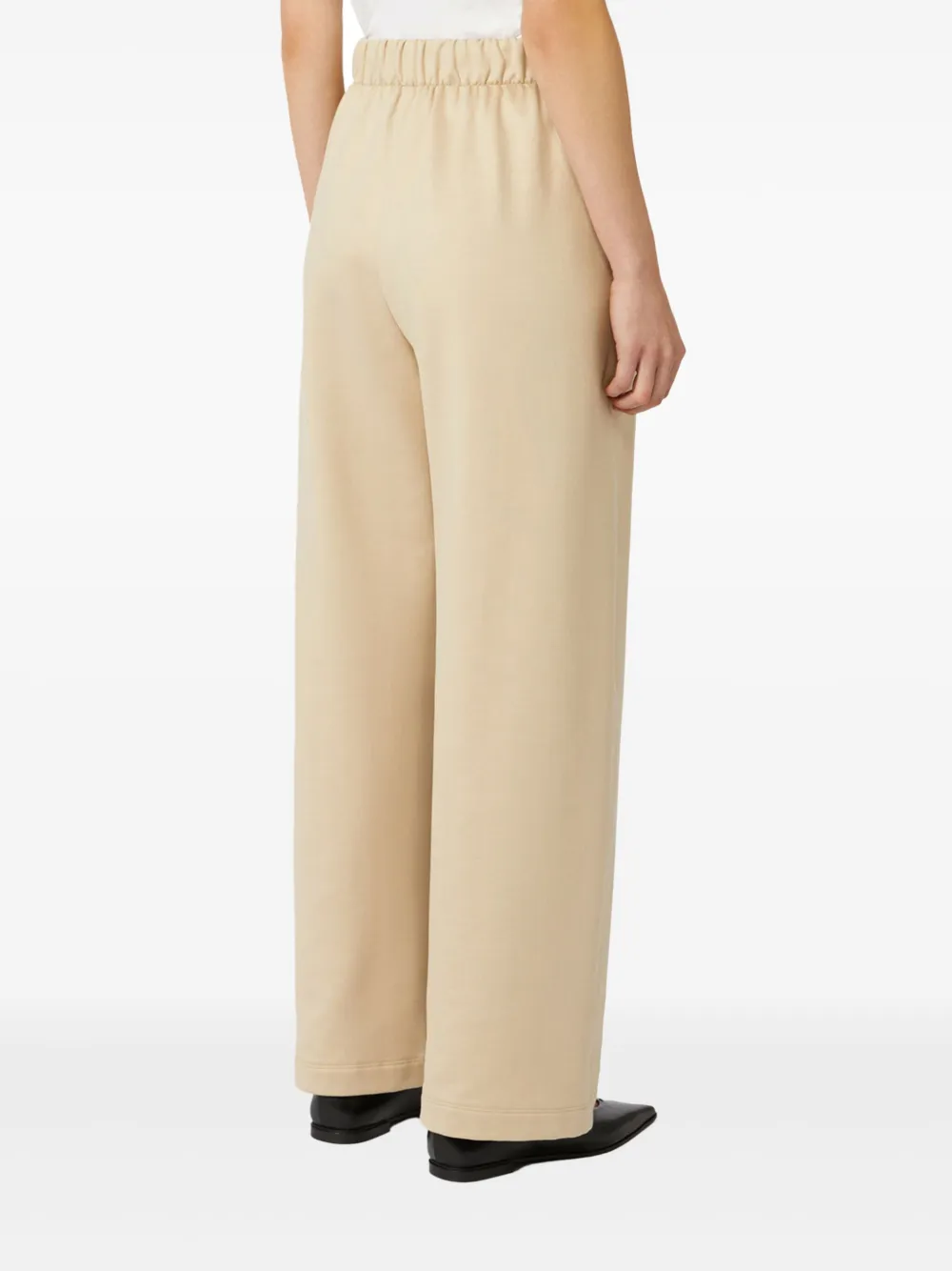 Max Mara elasticated-waist silk trousers Beige