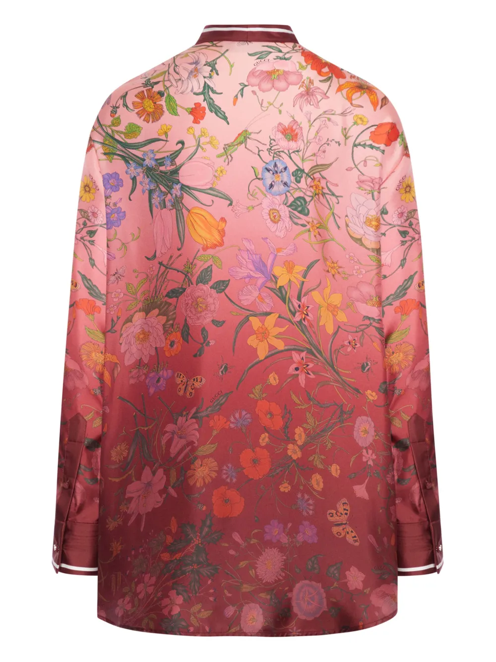 Gucci floral-print silk shirt Rood