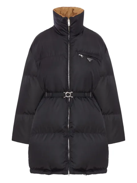 Prada Re-Nylon gabardine hooded down jacket