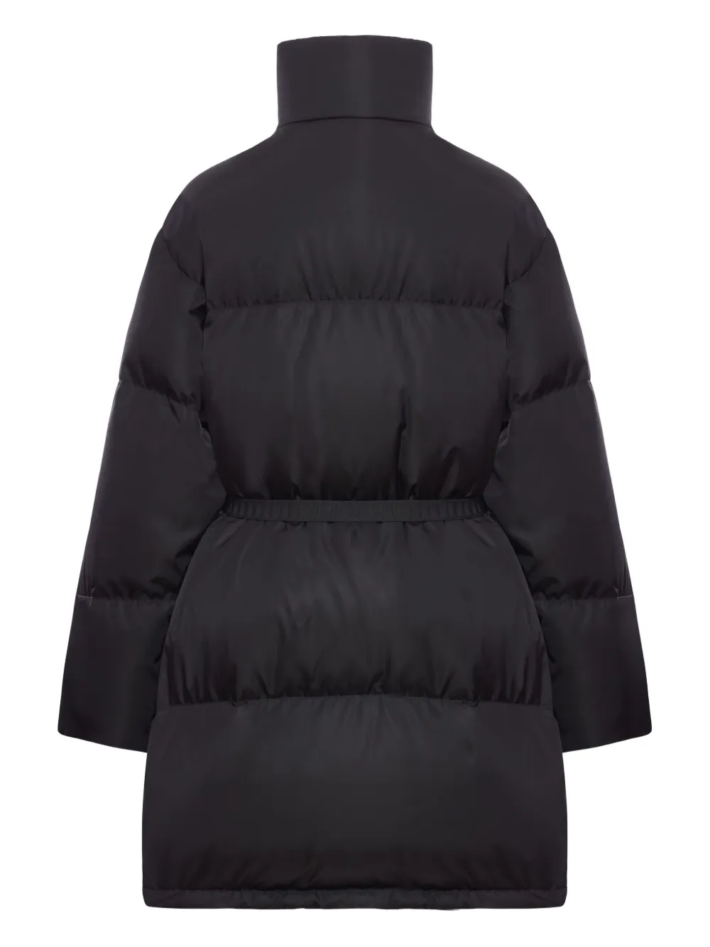 Prada Re-Nylon gabardine donsjack met capuchon Zwart