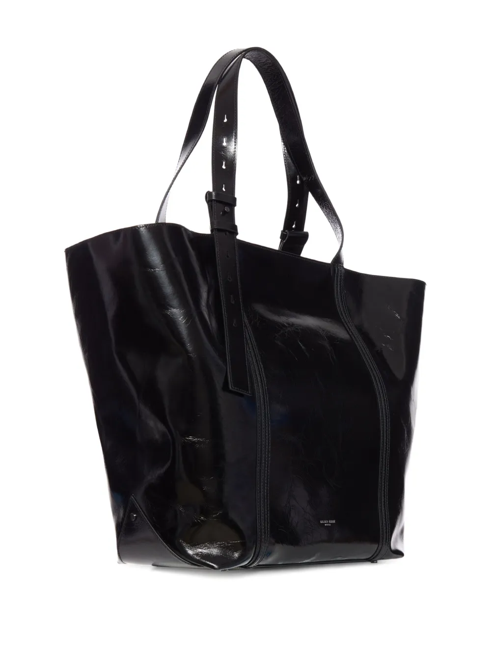 Golden Goose leather belt-detail tote bag Zwart