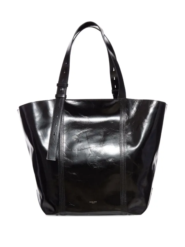 Golden Goose Leather Belt-detail Tote Bag in Black