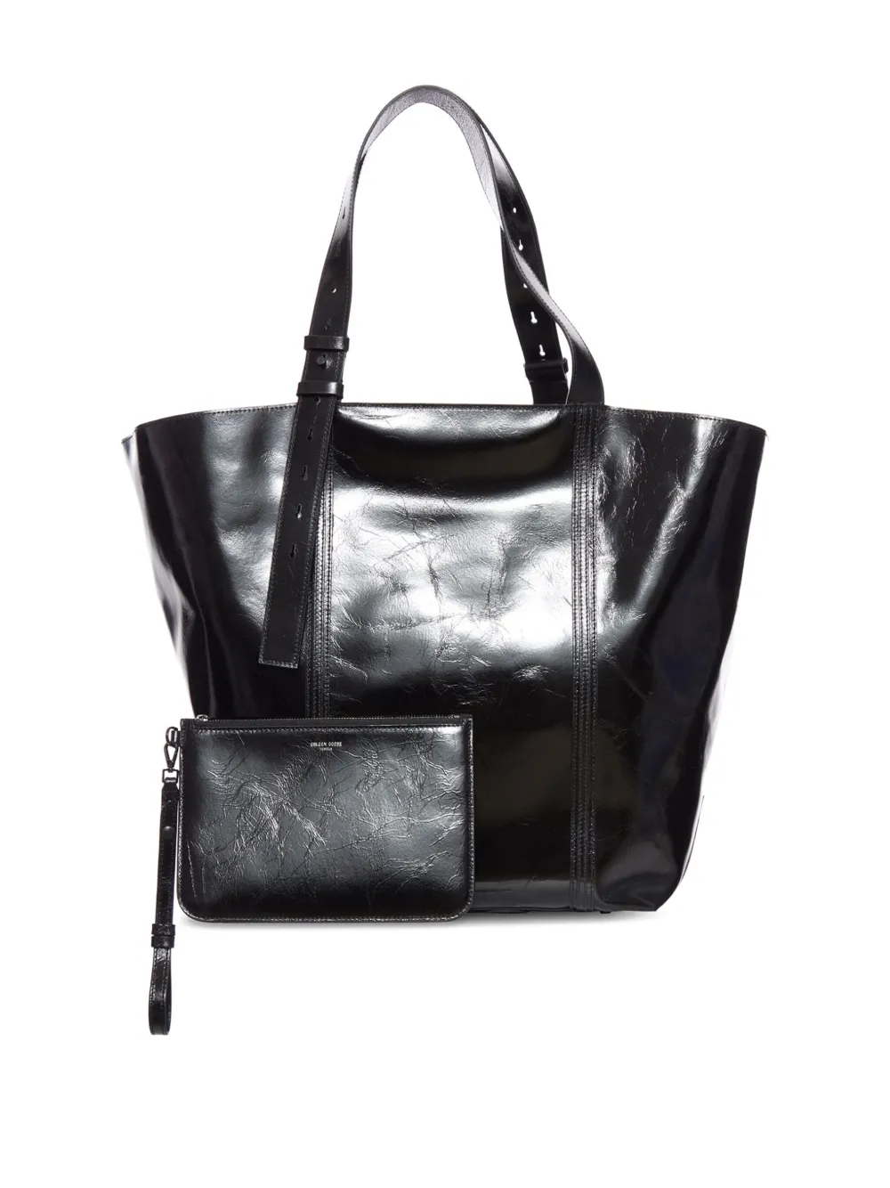 Golden Goose leather belt-detail tote bag Zwart