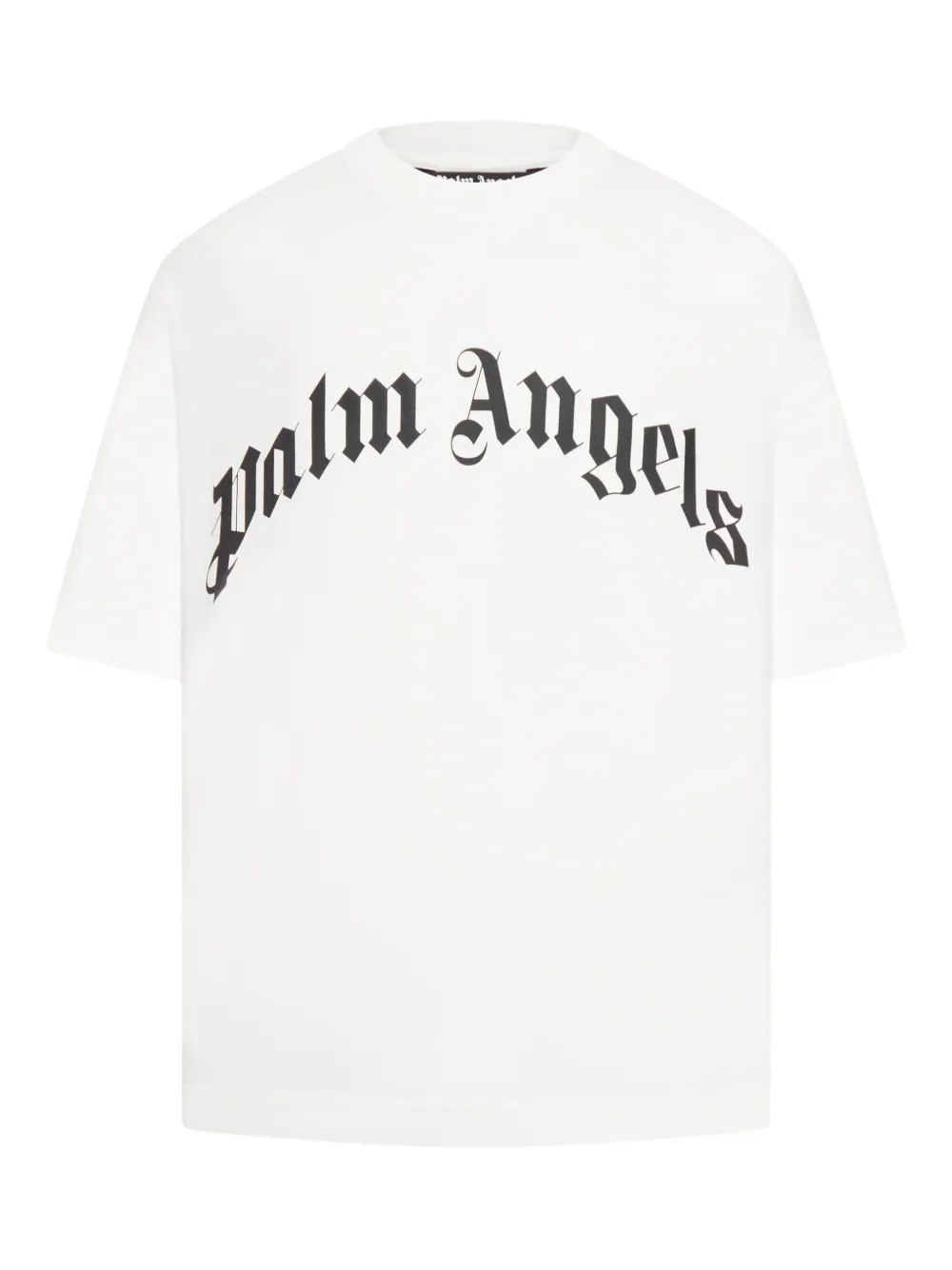 Palm Angels Curved Logo T-shirt Beige
