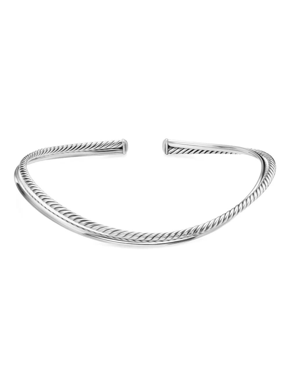 sterling silver, Bold Crossover necklace