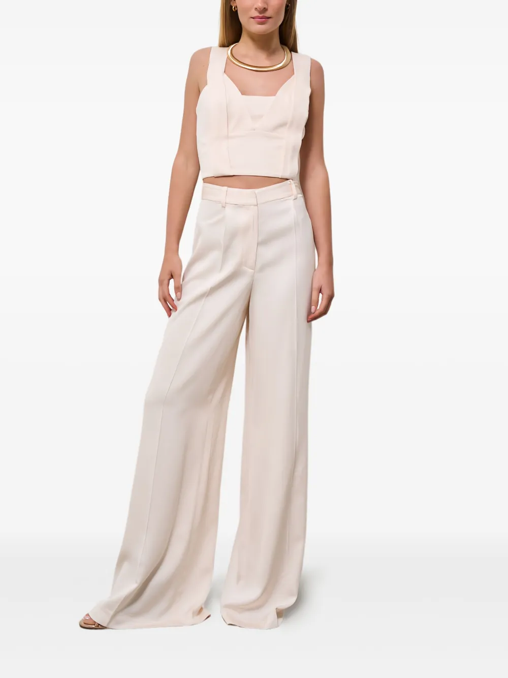 IRO Sonna top met gekruiste bandjes Beige