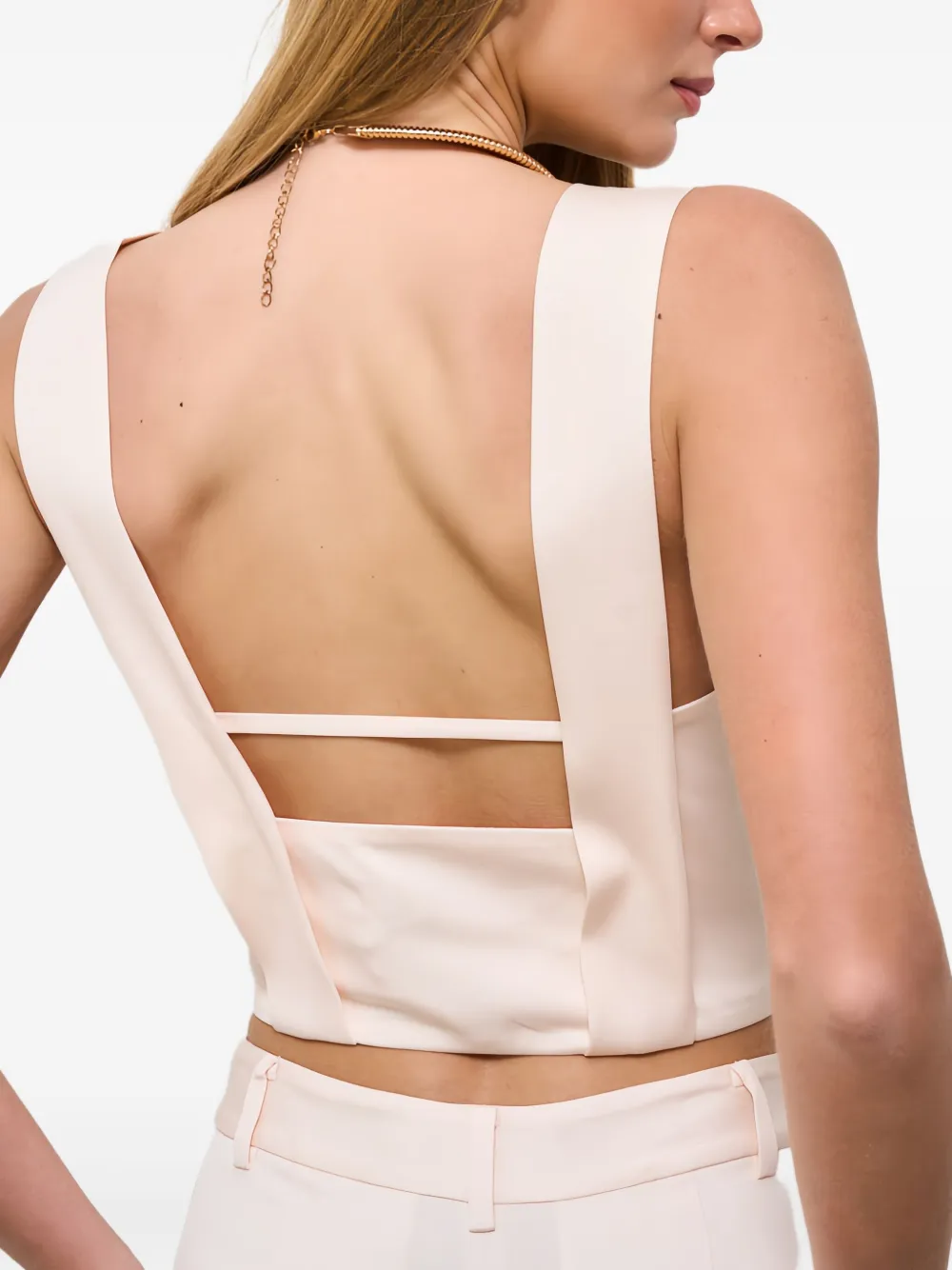 IRO Sonna top met gekruiste bandjes Beige