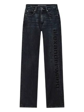 アレキサンダーワンロゴデニム25 Alexander Wang ロゴディテール ジーンズ | グレー | FARFETCH JP