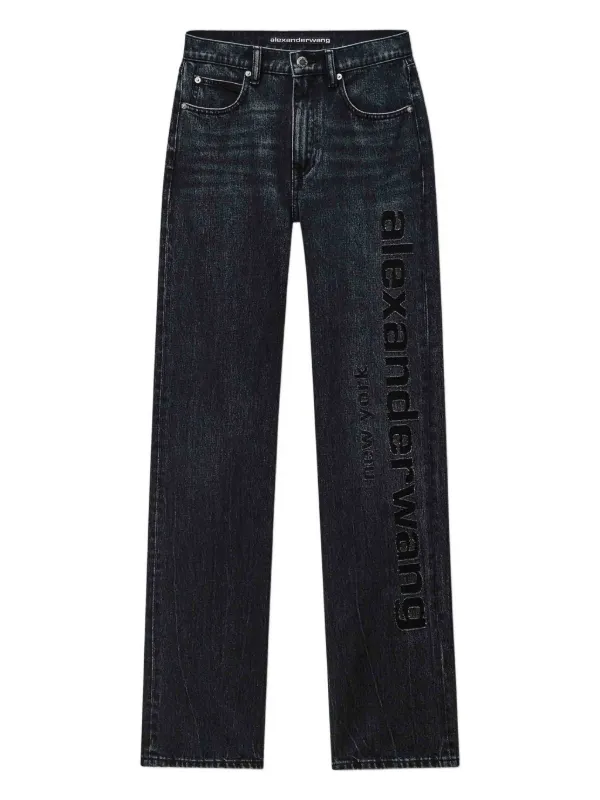 Alexander Wang ロゴディテール ジーンズ | グレー | FARFETCH JP