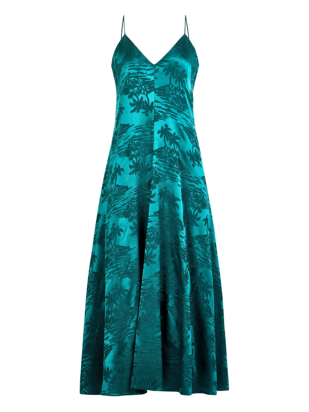 Levine palm-tree print maxi dress