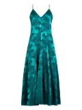 Marie Oliver Levine palm-tree print maxi dress - Blue