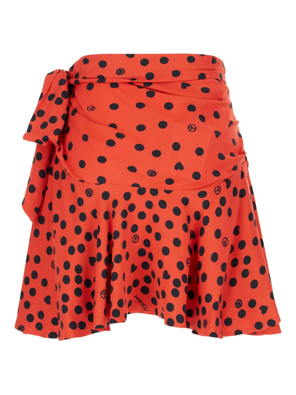 Moschino polka-dot ruffle-hem mini skirt - Rood