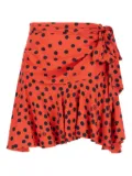 Moschino polka-dot ruffle-hem mini skirt - Red