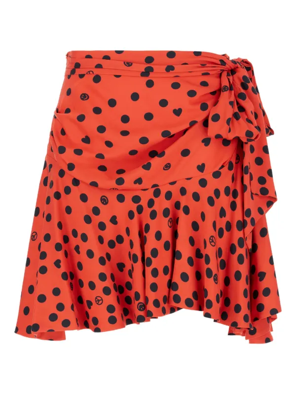 Ruffle Hem Polka Dot Ruffle Mini Skirt Style Co Woman Size 24W