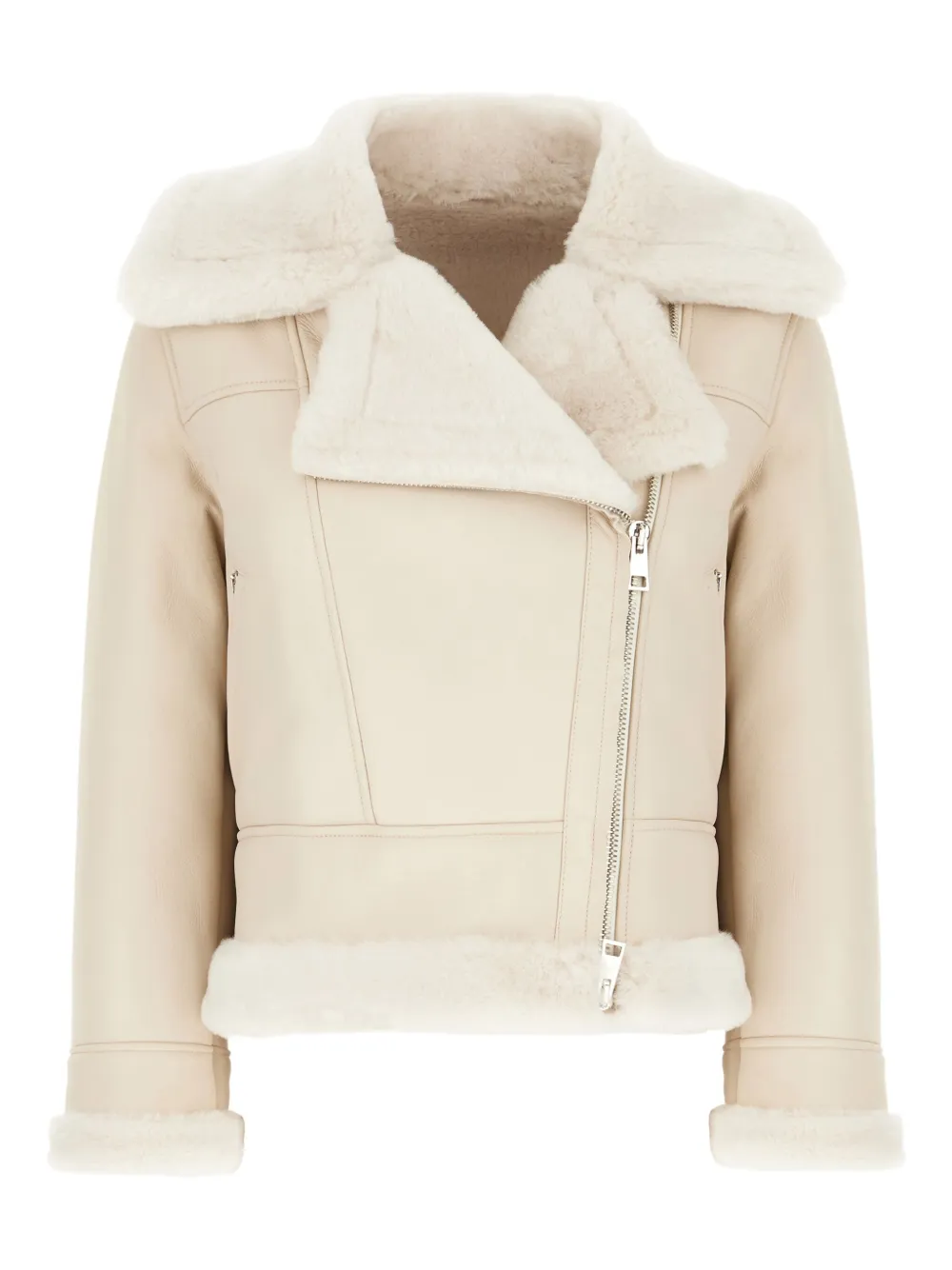 Blancha Chalk lammy coat Beige