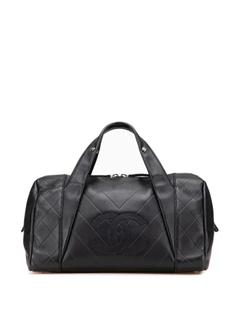 CHANEL Pre-Owned 2005-2006 CC Chevron Quilted Lambskin boston bag