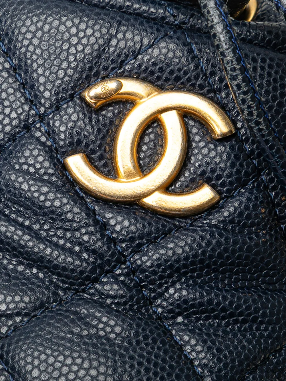 在庫SALE★Chanel Medallion Charms Bucket Bag Caviar Mini Chanel Medallion Charms Drawstring Bucket Bag Quilted Caviar