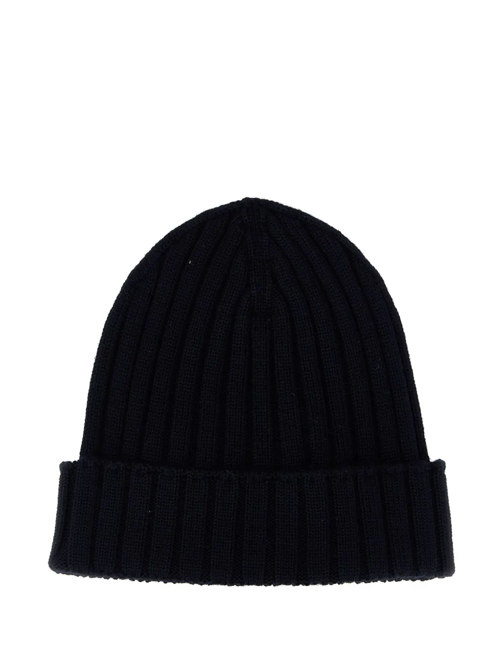 Moncler Enfant ribbed logo-patch knitted hat Zwart