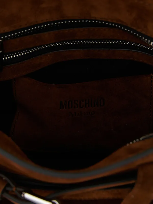 Moschino Tie Me スエード ハンドバッグ | ブラウン | FARFETCH JP