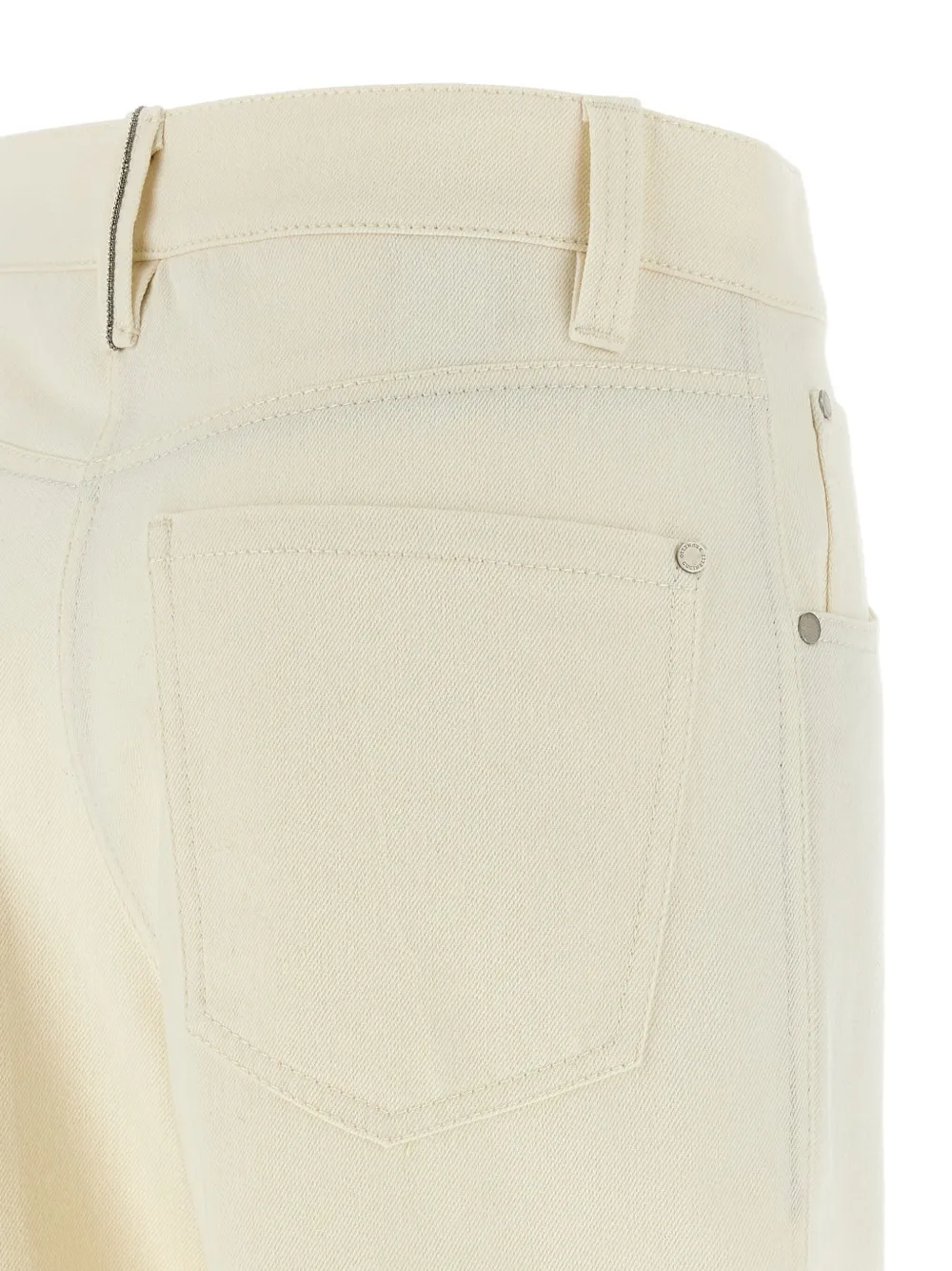 Brunello Cucinelli Monile cropped jeans Beige