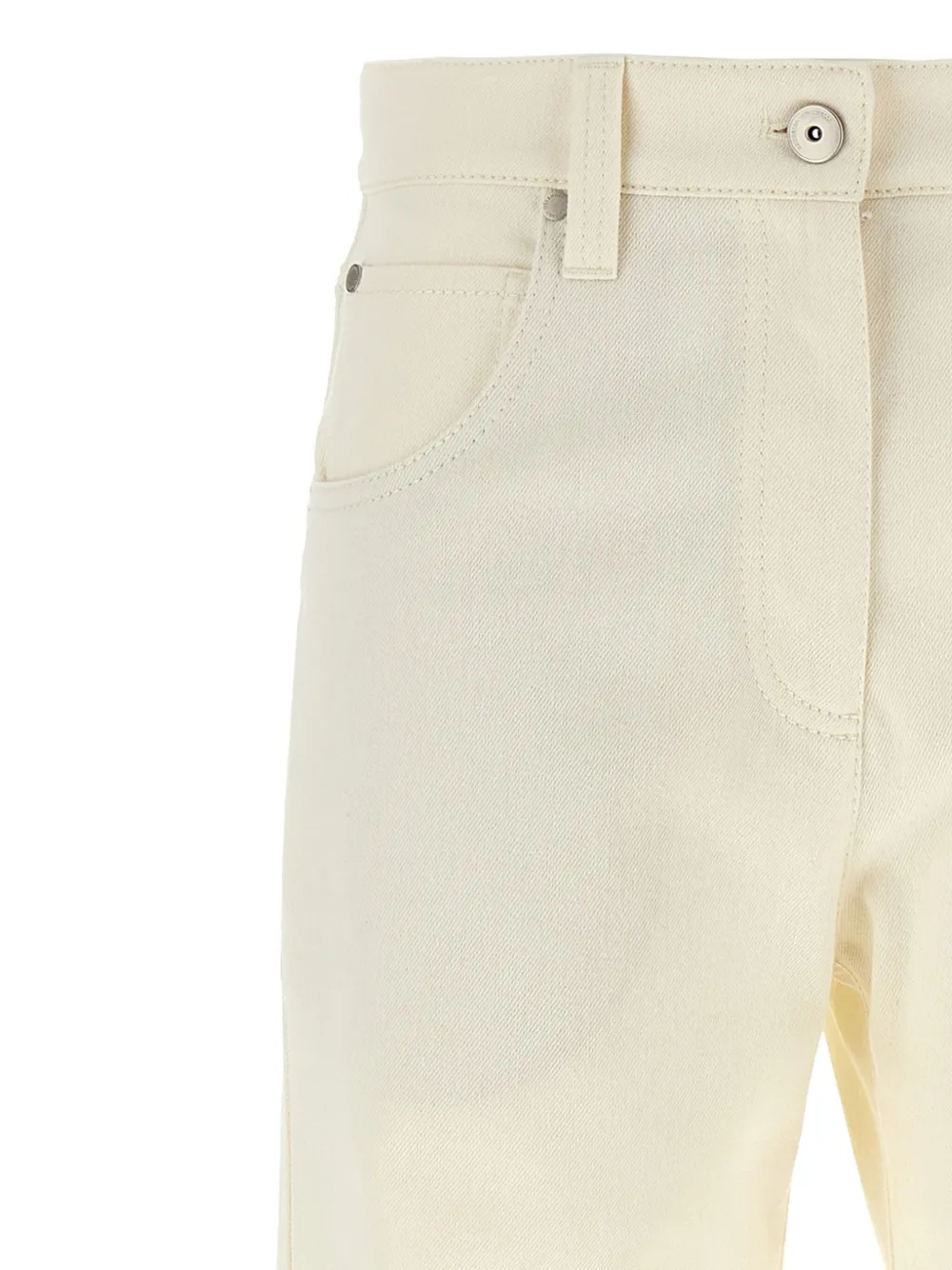 Brunello Cucinelli Monile cropped jeans Beige