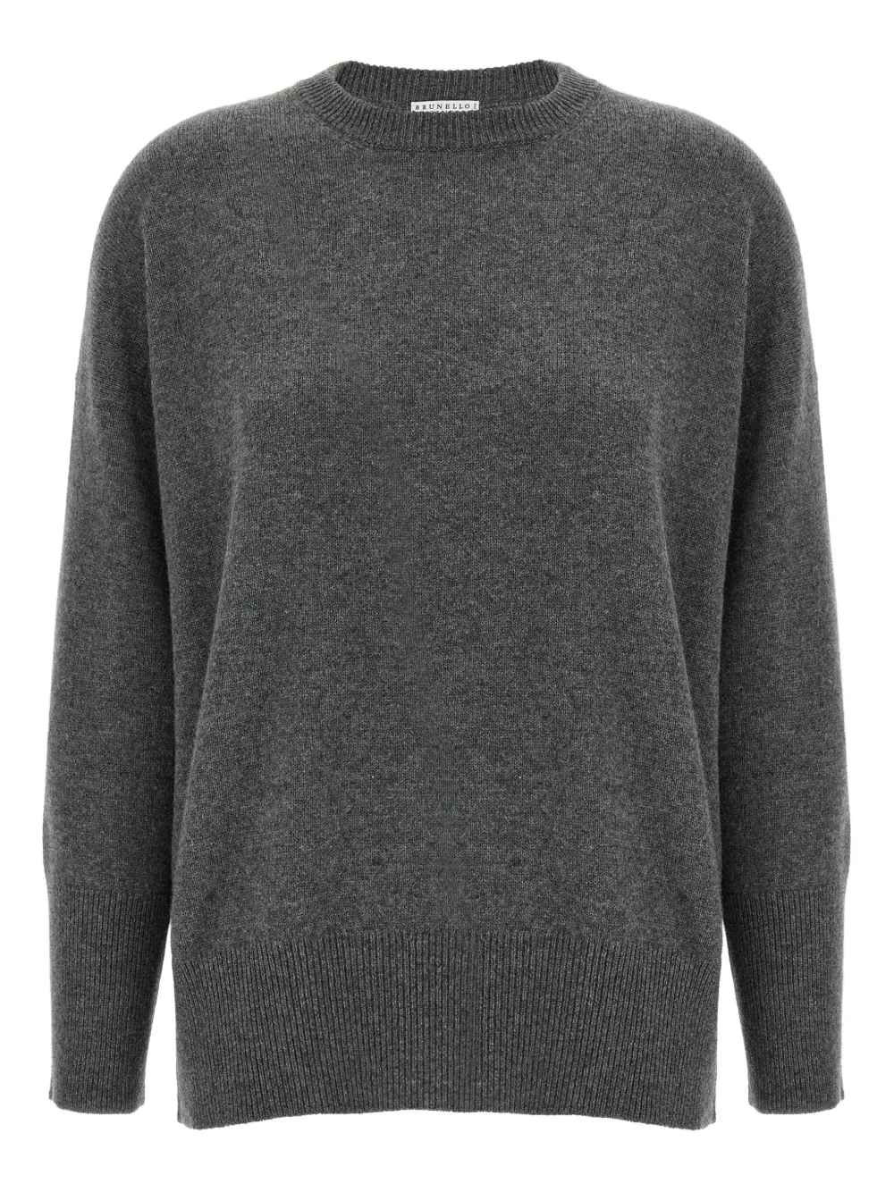 Brunello Cucinelli Monile cashmere crew-neck sweater Grijs