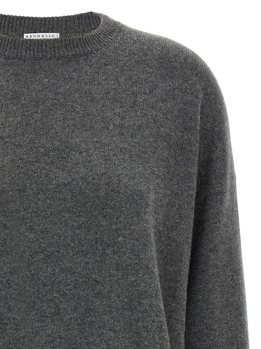 Brunello Cucinelli Monile cashmere crew-neck sweater Grijs
