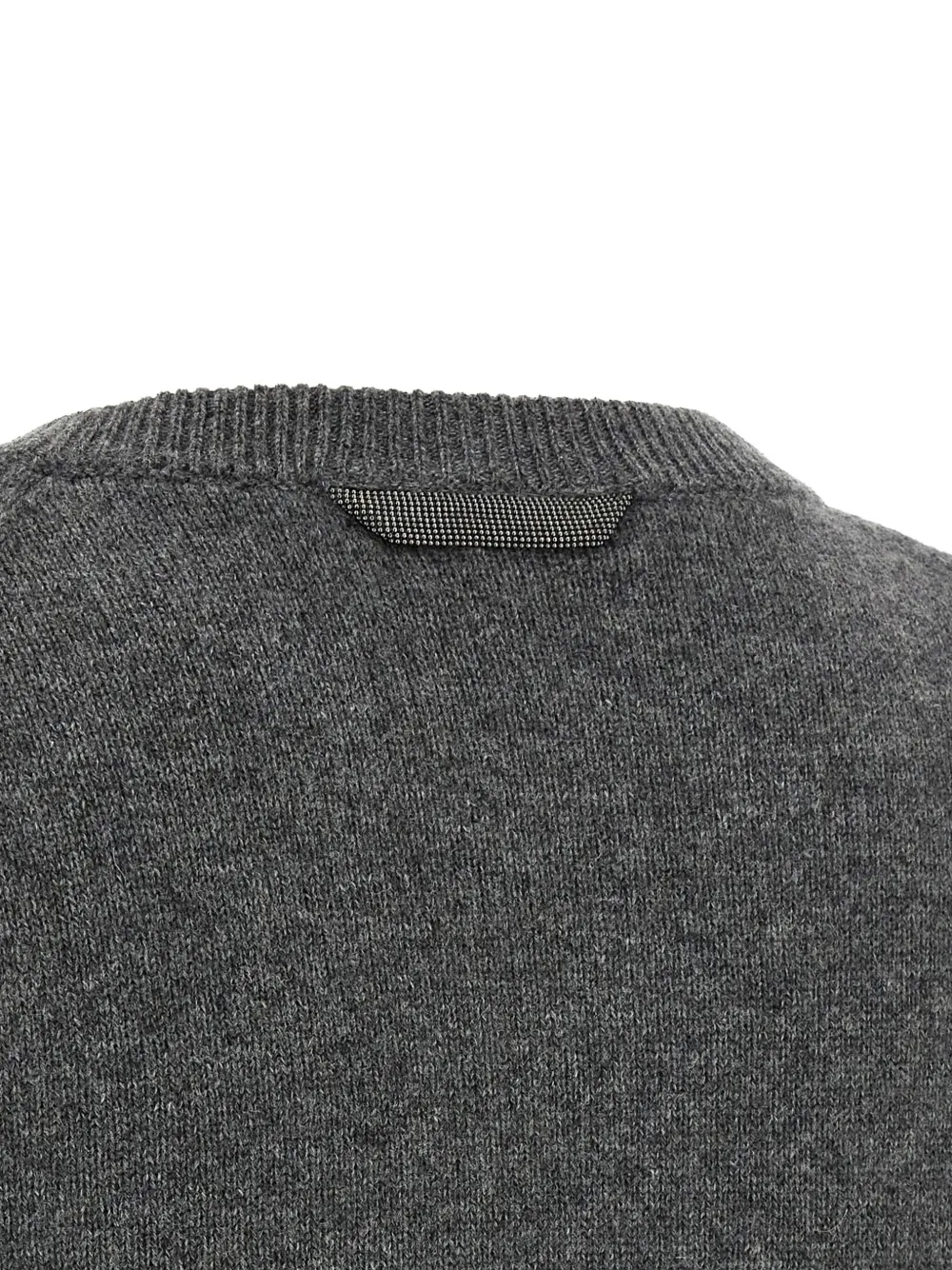 Brunello Cucinelli Monile cashmere crew-neck sweater Grijs