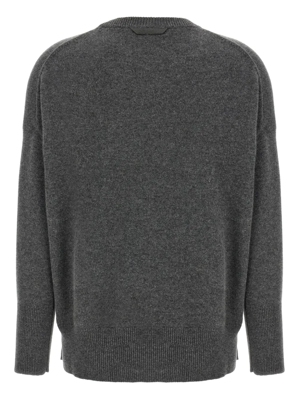 Brunello Cucinelli Monile cashmere crew-neck sweater Grijs