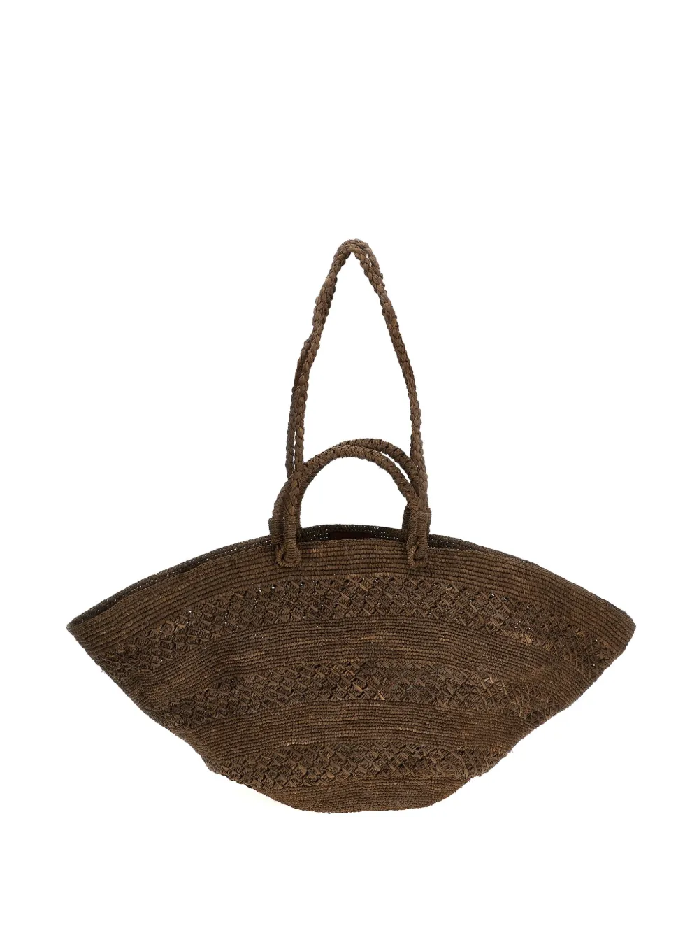 IBELIV Sol woven raffia tote bag Bruin