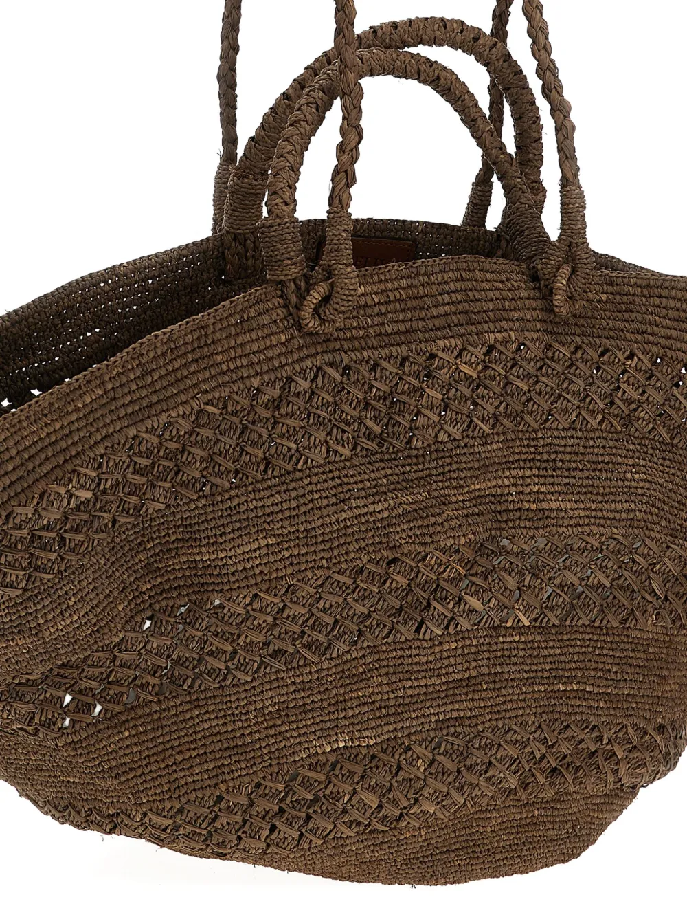 IBELIV Sol woven raffia tote bag Bruin