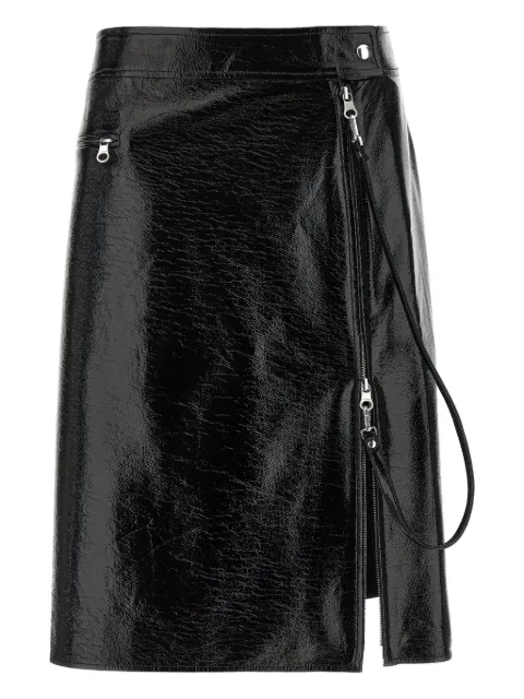 Courrèges zipped vinyl straight skirt