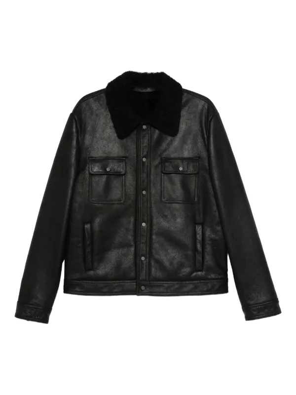 ジャケット・アウター salvatore santoro lether jaket black 46 Salvatore Santoro Leather Bomber Jacket | Black | FARFETCH