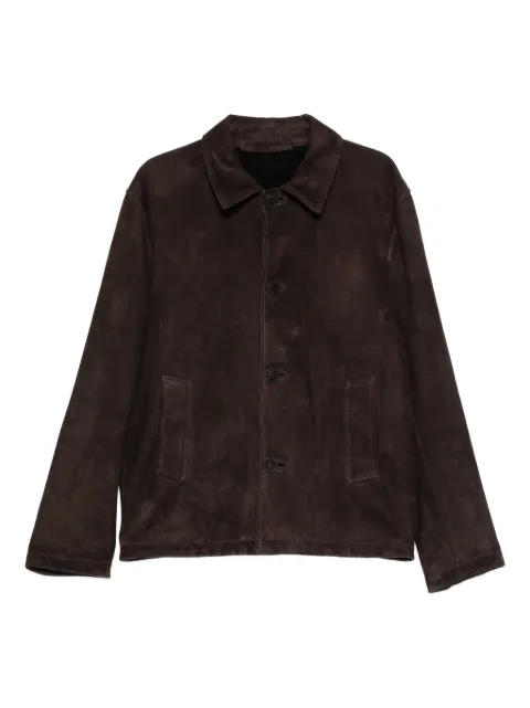 Salvatore Santoro button-fastening suede jacket