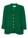 Saint Laurent Pre-Owned 1990-2000s single-breasted collarless jacket - Green