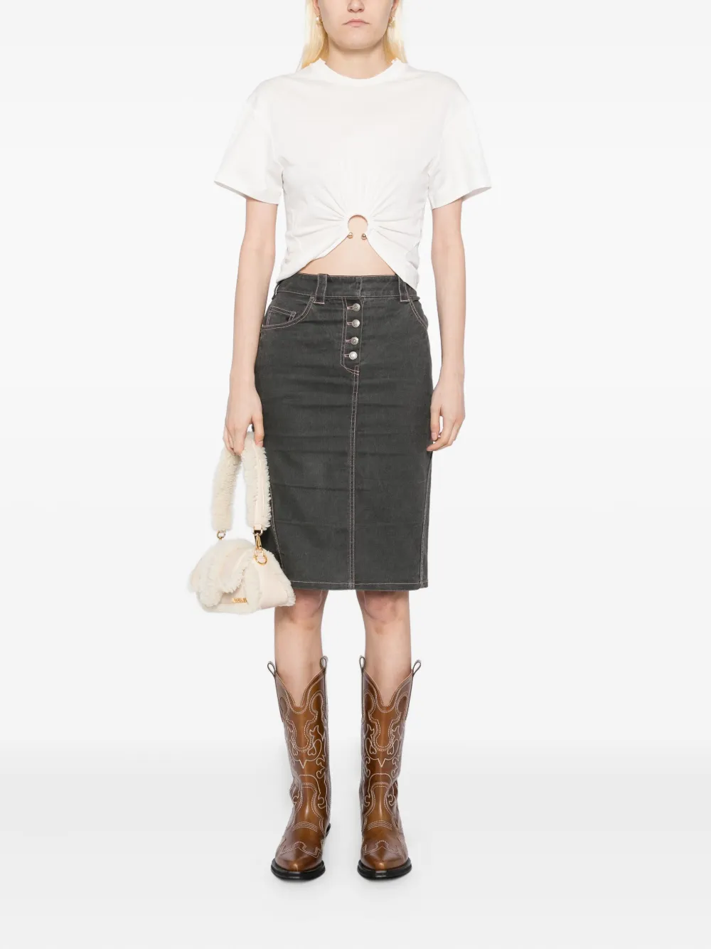 Christian Dior Pre-Owned 2003 denim rok - Zwart