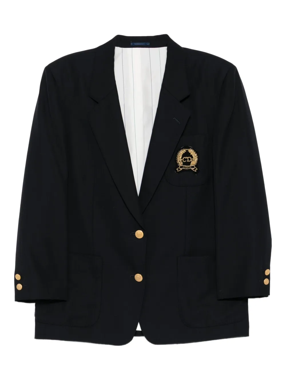 Christian Dior Pre-Owned 2004 シングルジャケット - ブルー Christian Dior Pre-Owned 2004 シングルジャケット - ブルー