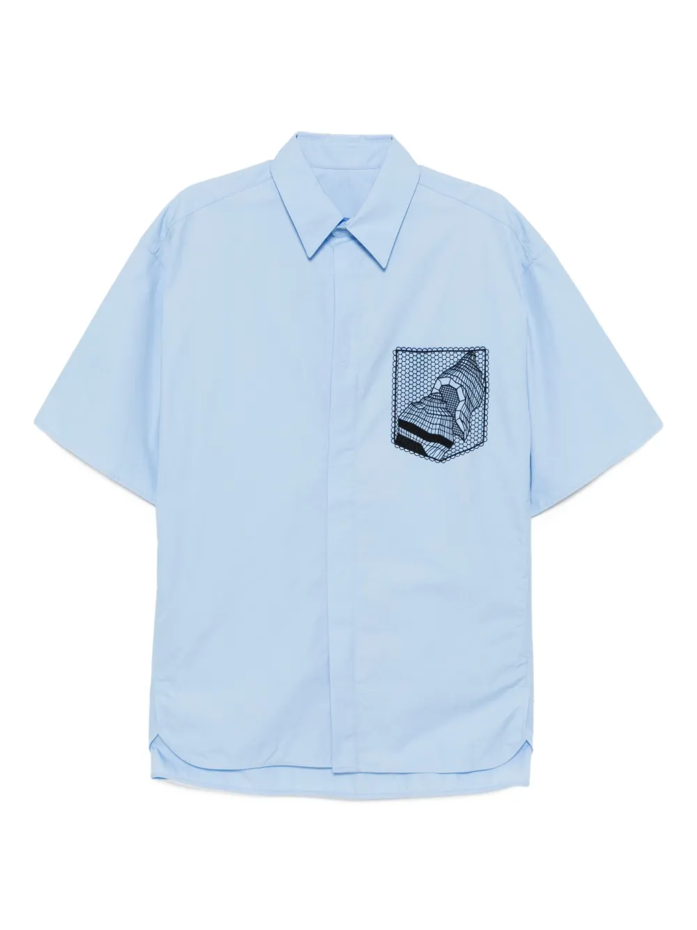 oversized short-sleeved shirt