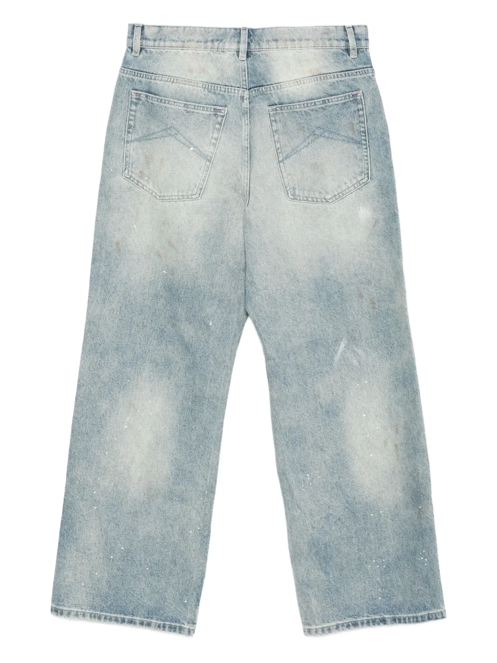 CROQUIS Straight jeans met opgerolde afwerking - Blauw