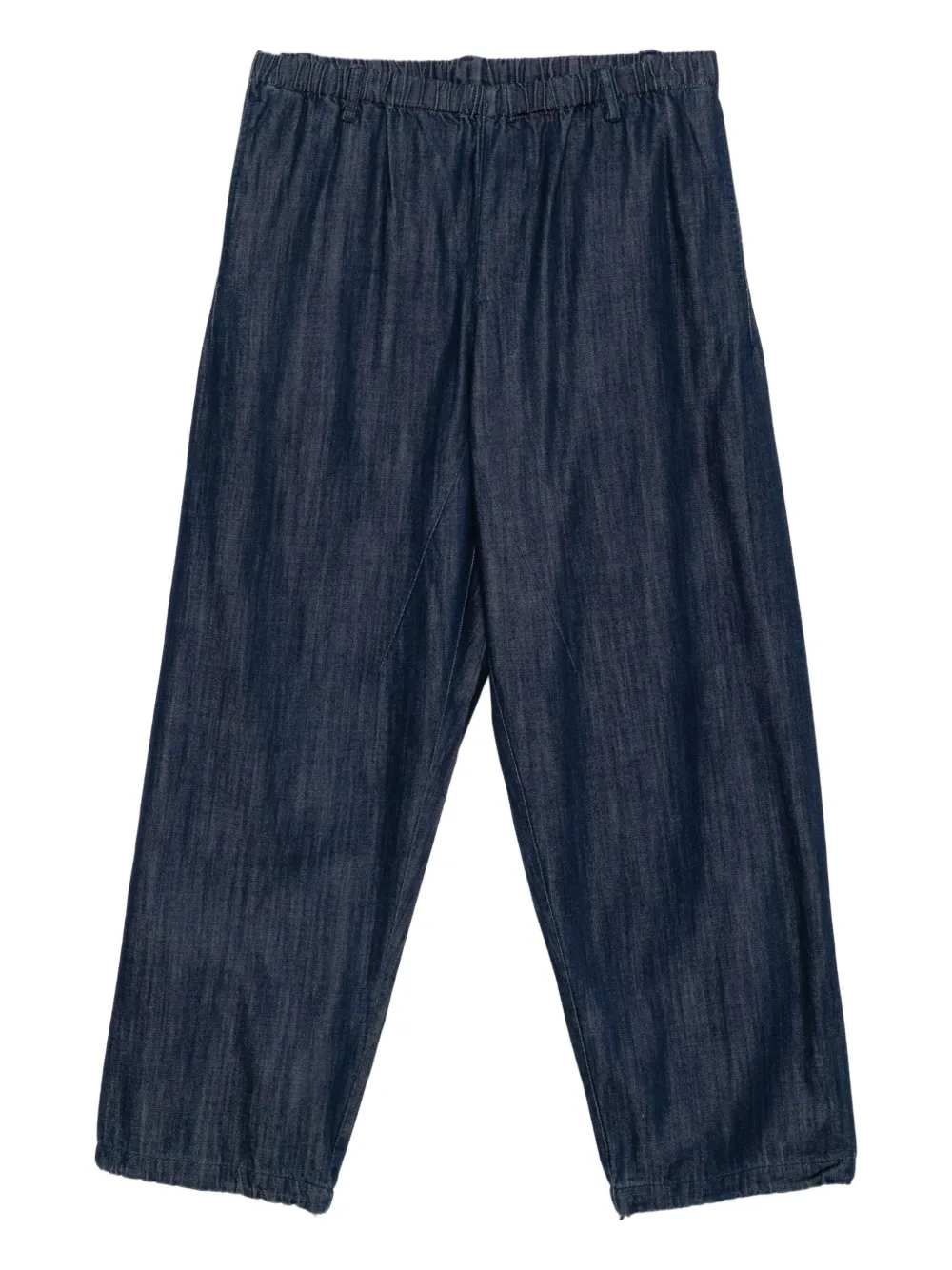 wide-leg drawstring jeans