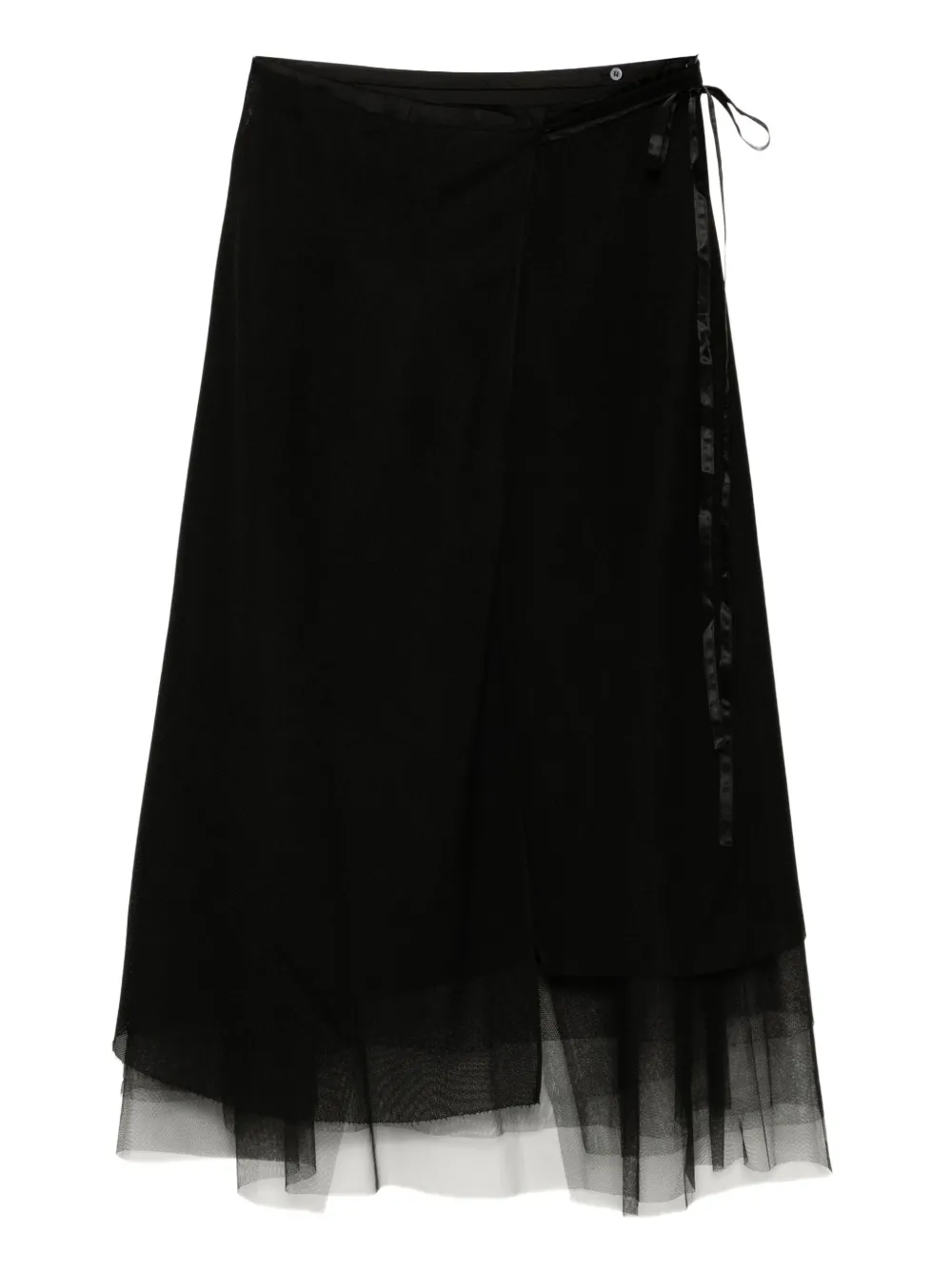 a-mesh mid-rise skirt